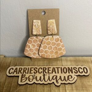 Handmade Honeycomb Earrings